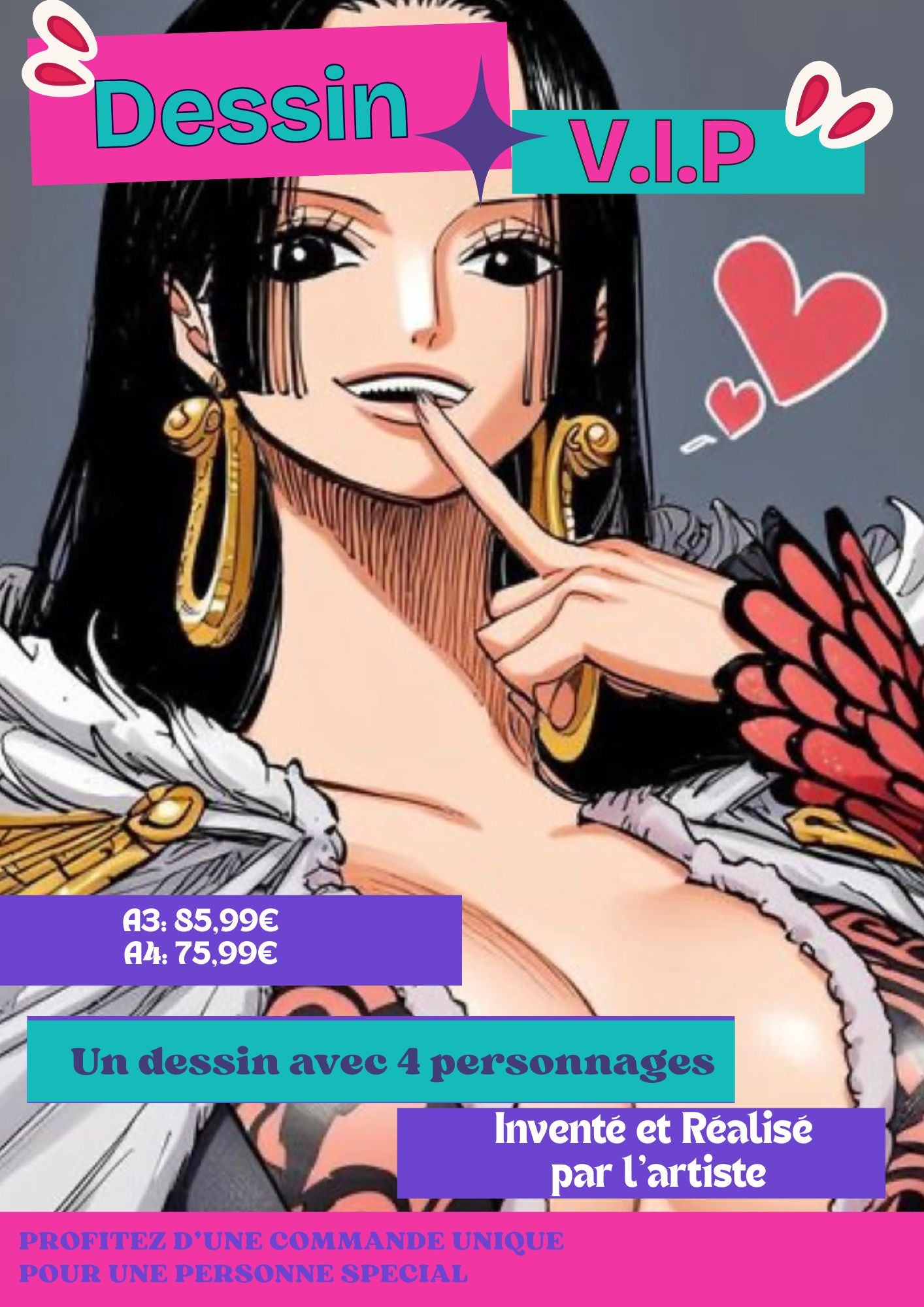 Dessin V.I.P ( pour 4 personnages)