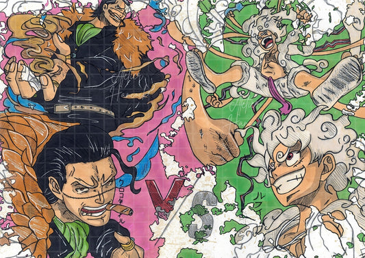 Poster Luffy VS Crocrodile 100% Made-In-France