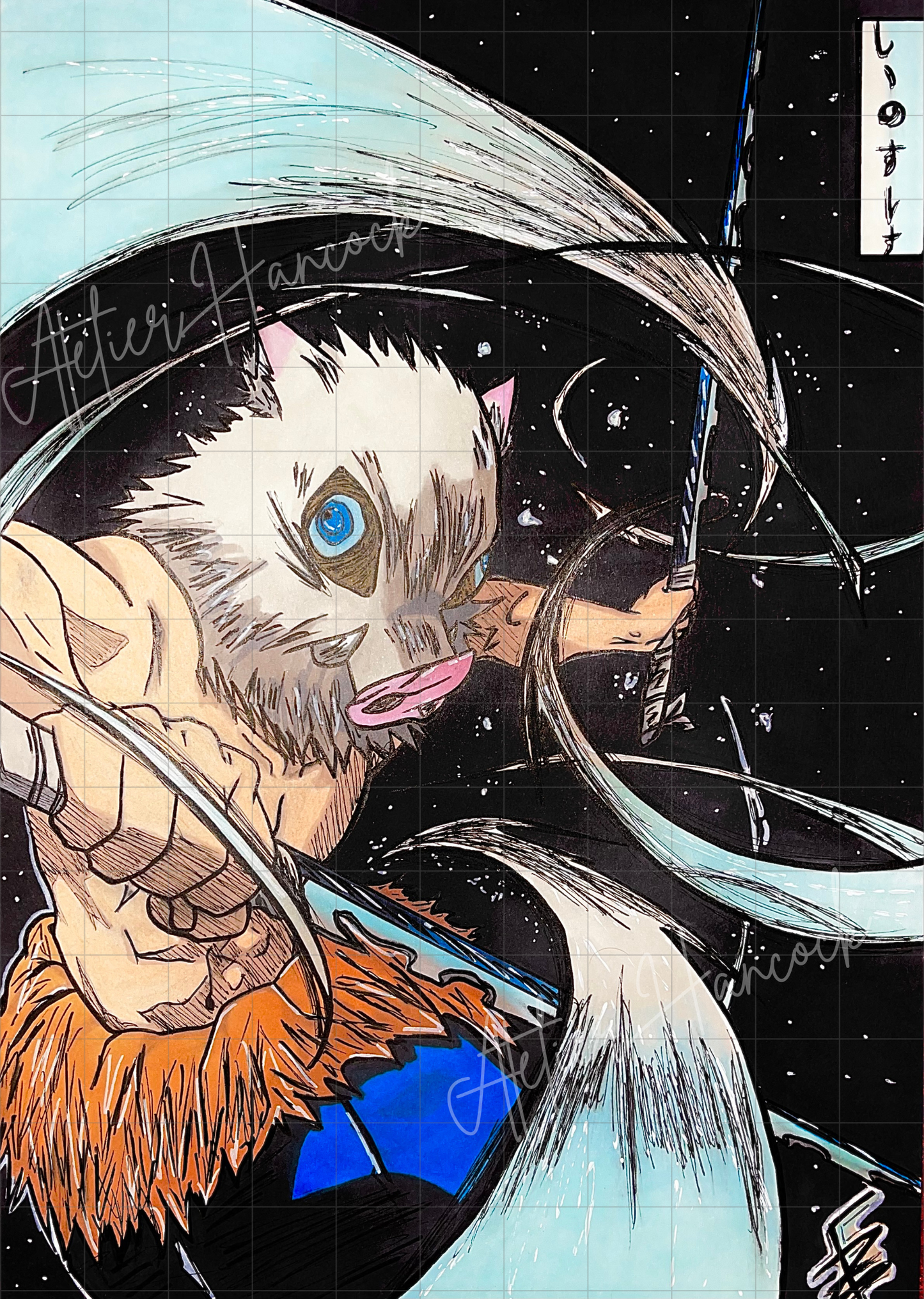 Poster Démon-Slayer “Inosuke “ 100%-Made-In-France