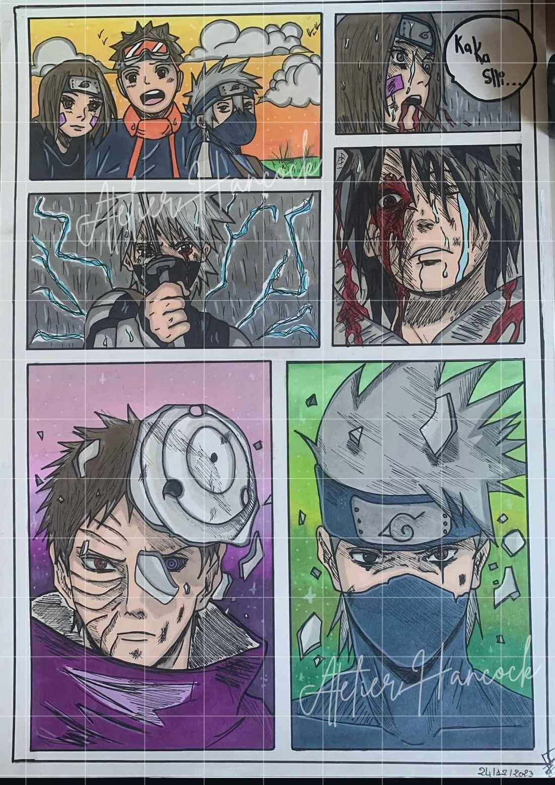 Poster Naruto Shippuden “Obito VS Kakashi“ 100% Made-In-France