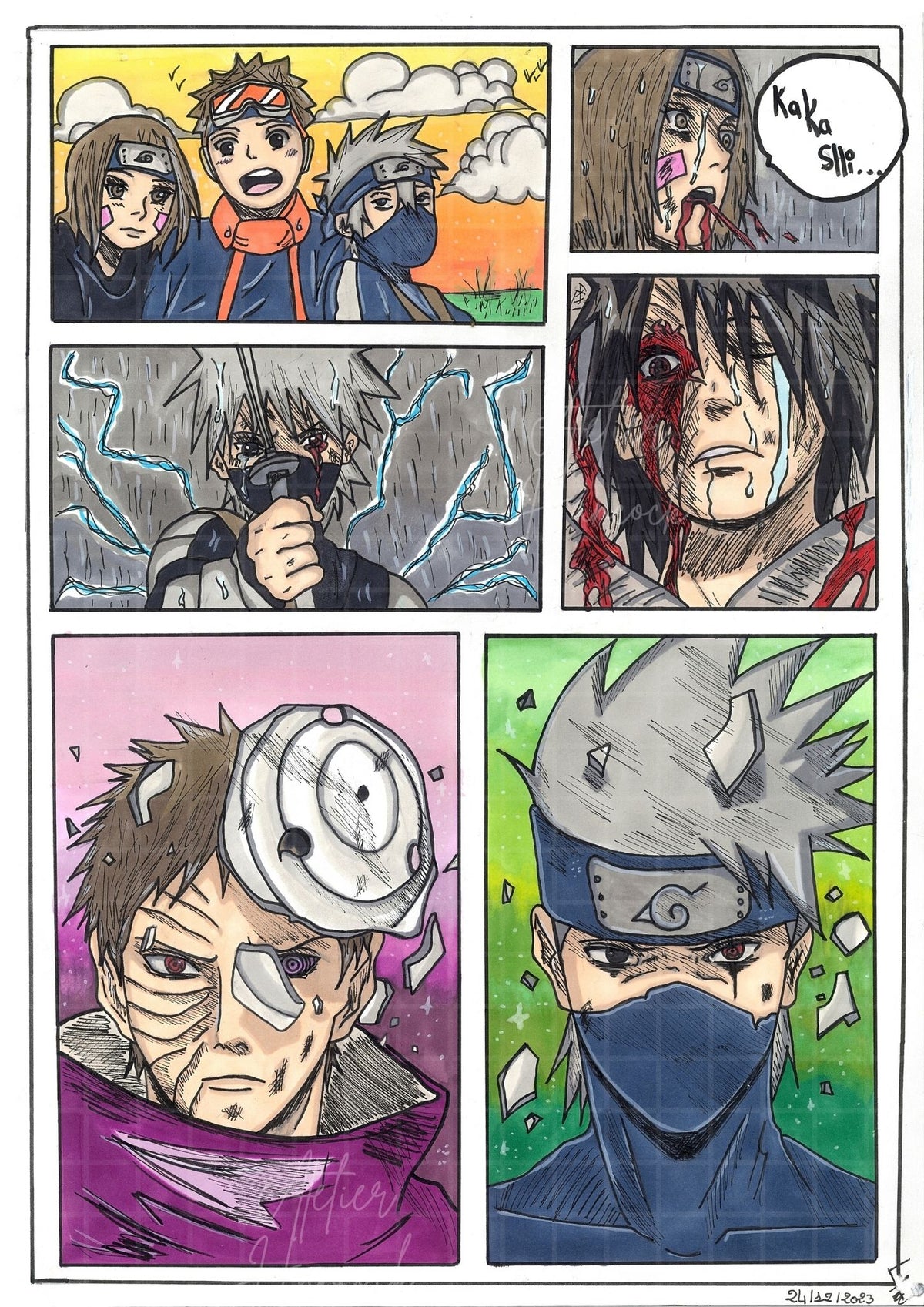Poster Naruto Shippuden “Obito VS Kakashi“ 100% Made-In-France