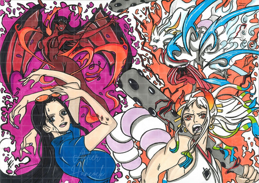 Poster Yamato VS Robine dans le manga One Pièce-Made-In France