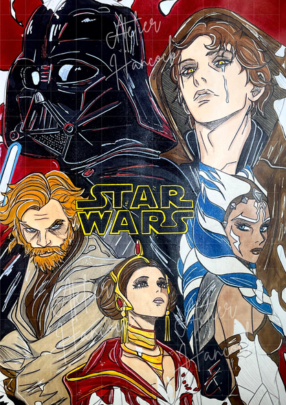Poster Star Wars manga 100% Made-In-France