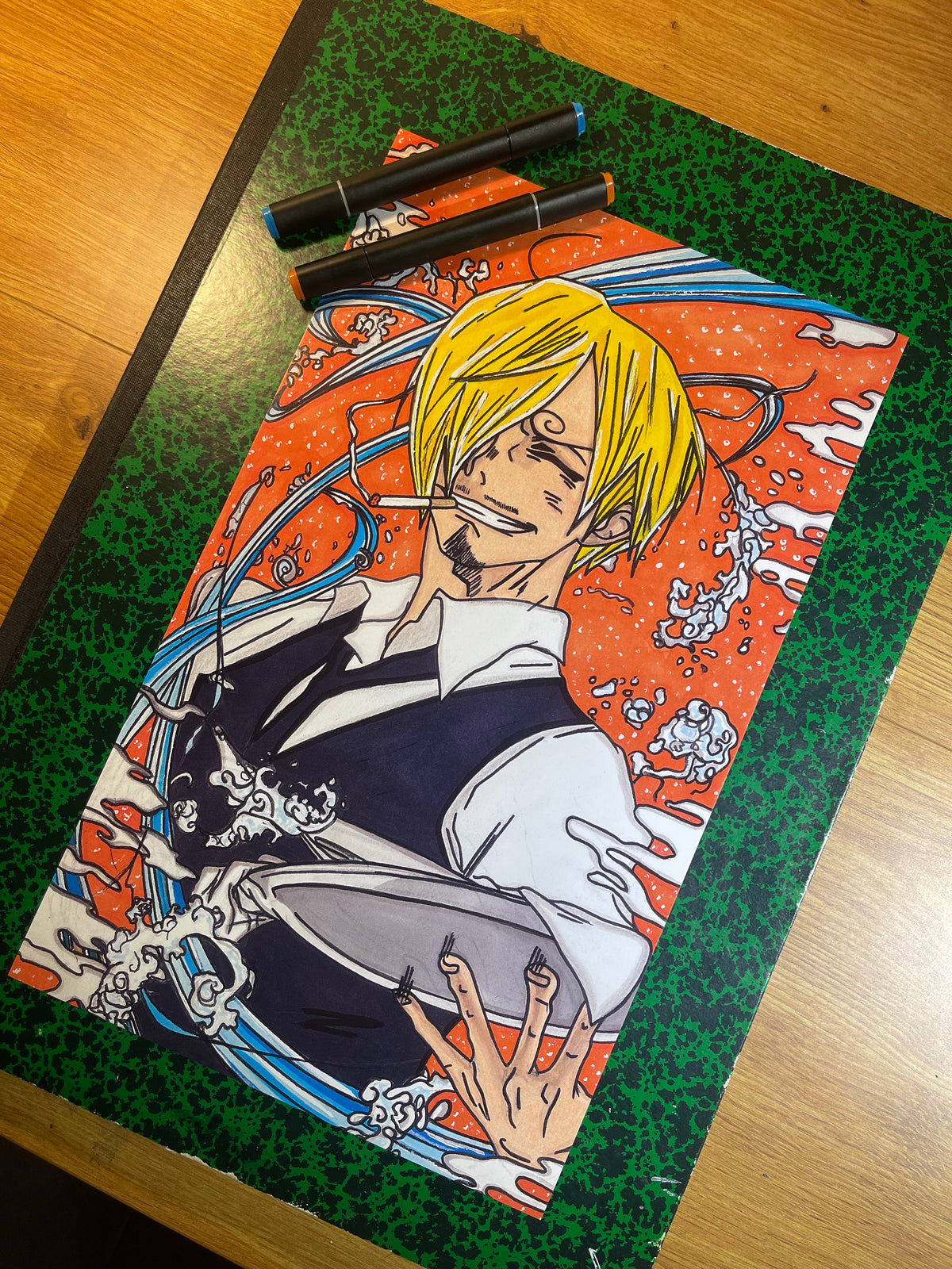 Poster artisanal de Vinsmoke Sanji – Création 100% Made in France